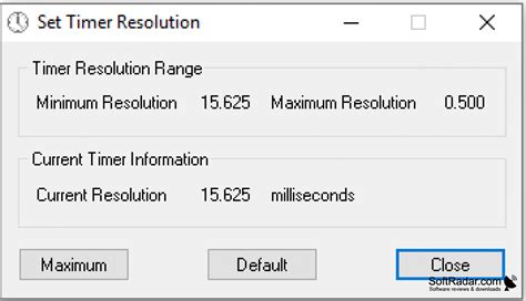 Как настроить set timer resolution на Windows