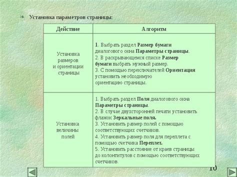 Установка масштаба и ориентации страницы